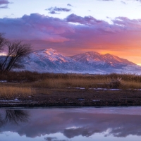 Sunset over Utah Lake