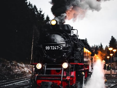 steam train - steam, locomotive, train, engine