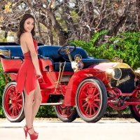 Alya Stark in Red Dress