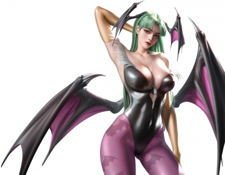 Morrigan - wings, cloud d, morrigan, fantasy, bat, girl, demon