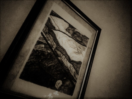 Up side Down - bed, boy, floor, sleep