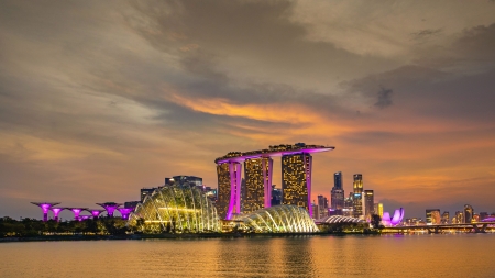 Marina Bay Sands Hotel Singapore - marina bay sands, hotel, reflection, architecture, singapore