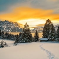 A winter landscape in Tyrol, Austria