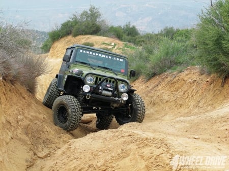 Jeep Wrangler TJ Unlimited - thrill, offroad, 4x4, crawler