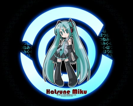 Vocaloid - miku, girl, vocaloid, blue