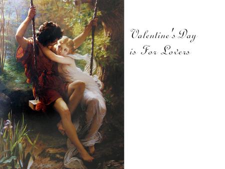  VALENTINE LOVERS - woman, lovers, man, swing, outdoors