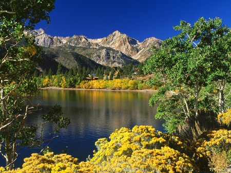 lake and mountains - landscape, lake, mountain