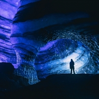 Ice Cave Silhouette