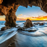 Cave at Malibu Beach