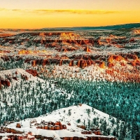 Snowfall in Bryce Canyon National Park