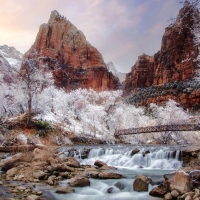 Frosty Mountain Scene