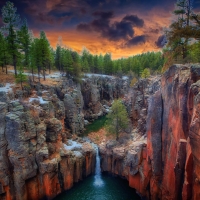 Sunset on Sycamore Canyon, Arizona