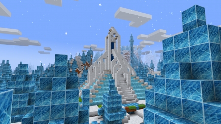 minecraft build Elsa's Frozen Ice Palace in Realmcraft Free Minecraft Clone - blockbuild, fun, game design, mobile games, pixels, realmcraft, action adventure, sandbox game, letsplay, building game, free minecraft, minecraft, minecraft update, gameplay, 3d game, minecraft tutorial, minecrafter, pixel games, minecraft house, cube world, open world game, games, video games, minecraft mob, animals, play games