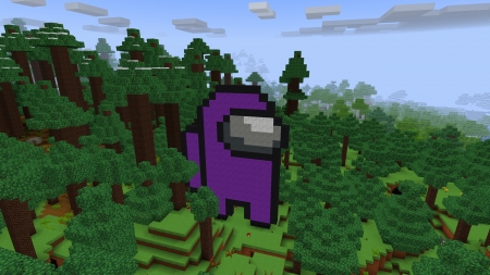 The Purple Impostor in Forest in RealmCraft Free Minecraft Style Game - games, minecraft update, fun, mobile games, game design, free minecraft, play games, blockbuild, animals, action adventure, letsplay, realmcraft, minecraft tutorial, sandbox game, pixel games, minecraft mob, pixels, minecrafter, minecraft, open world game, cube world, minecraft house, 3d game, building game, video games, gameplay