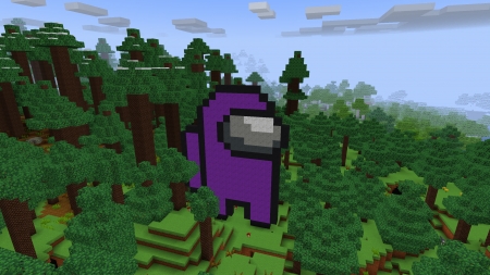 The Purple Impostor in Forest in RealmCraft Free Minecraft Style Game - blockbuild, fun, game design, mobile games, pixels, realmcraft, action adventure, sandbox game, letsplay, building game, free minecraft, minecraft, minecraft update, gameplay, 3d game, minecraft tutorial, minecrafter, pixel games, minecraft house, cube world, open world game, games, video games, minecraft mob, animals, play games