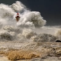 The fury of the waves