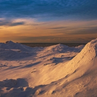 Ice dunes along the shore of Lake Ontario