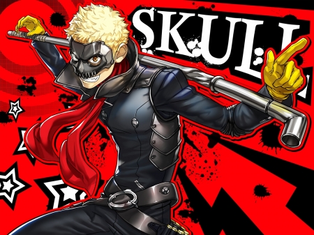 Ryuji sakamoto protecting with his gun