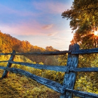 Morning Mountain Glow, Blue Ridge Mountains, Georgia