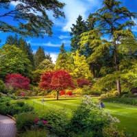 Colorful Spring in Butchart Gardens