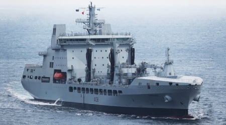 WORLD OF WARSHIPS RFA TIDESURGE - over 34000 tons, Replenishment ships, cranes, relief missiions, crew of 63, RN support