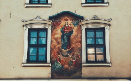 Windows in Krakow, Poland