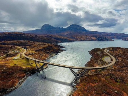 Kylesku Bridge, Sutherland, Scotland. - Sutherland Scotland, Scottish Highlands, Kylesku Bridge, Scotland