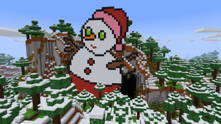 Building Ideas ✔ Snowman || Minecraft Decorations in RealmCraft Free Minecraft Clone - blockbuild, fun, game design, mobile games, pixels, realmcraft, action adventure, sandbox game, letsplay, building game, free minecraft, minecraft, minecraft update, gameplay, 3d game, minecraft tutorial, minecrafter, pixel games, minecraft house, cube world, open world game, games, video games, minecraft mob, animals, play games