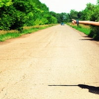Gorgeous blonde hitch hiking