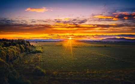 Flanders Moss Nature Reserve, Scotland - clouds, landscape, colors, sun, sky