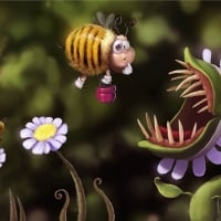 bee an a venus trap