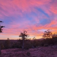 Sunset near Seligman, Arizona