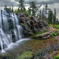 One of Glacier National Park's secrets are Rockwell Falls near Two Medicine Lake