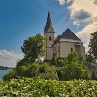 Church by Lake in Austria