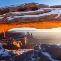 Early morning sunrise in Canyonlands National Park