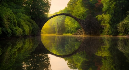 Devils Bridge Rakotzbrucke Germany - wallpaper, windows, desktop, Devils Bridge