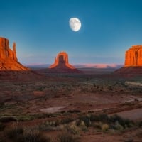 Monument Valley at Moonrise