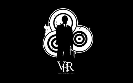 The Regular - VBR - blood, logo, gun, target, rock, band, digital art, silhouette, shoot, grunge, guitar, black