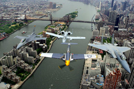 Memorial Day Air Show - f15, f16, p51 mustang, a10, new york