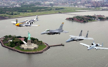 Memorial Day Air Show - f16, p51 mustang, a10, liberty, f15