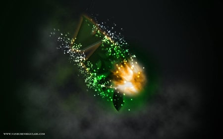 VBR-Meteor - band, music, fire, meteor, flying, van buren, sparks, digital art, clouds, 3d, rock