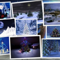 Blue Christmas Collage