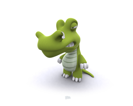 3d Croc - 3d, reptile, green, crocodile