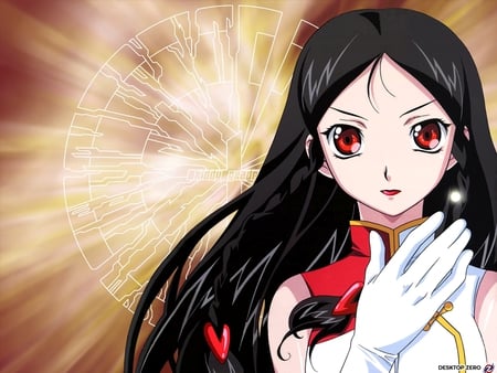 Tweeldeldee - sexy, girl, tweeldeldee, long hair, kiddy grade, black hair, red eyes, anime, cute