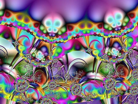 A Day In My Life - vivid, mind blowing, bright, fractals, colors, fractal, life