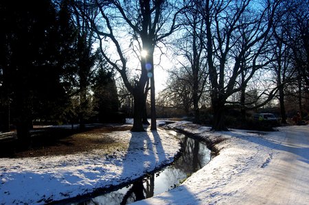 Winter Stream - streams, scenic, snow