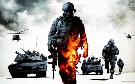 Battlefield Bad Company - war zone, battlefield, war, fight, battlefield bad company, bad company, modern warfare