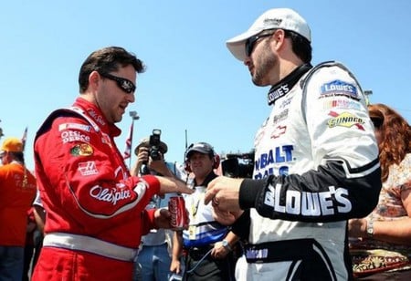 Tony Stewart & Jimmie Johnson - sports, nascar