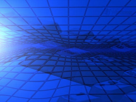 grid - abstract, 3d and cg, blue