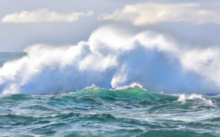 Ocean Wave in Oregon - splash, ocean, wave, America